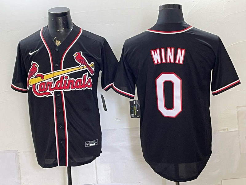 Men 2026 St.Louis Cardinals #0 Winn black Nike MLB Jersey 0728002->st.louis cardinals->MLB Jersey